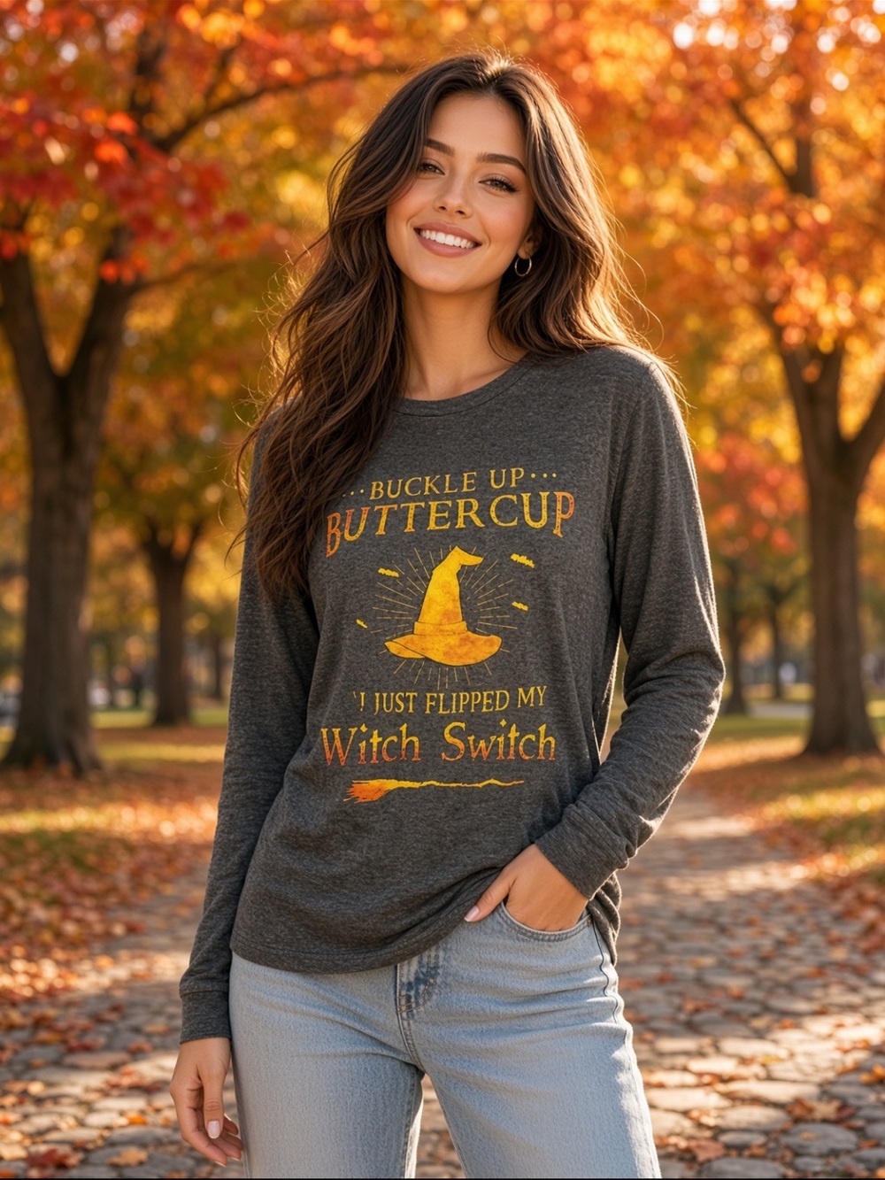 Halloween T-Shirt Graphic Tee / Funny Witch
T-shirt New XL/2X New Boutique